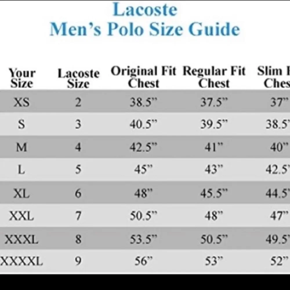 Lacoste Men’s Classic Fit Polo, Light Blue- Size 7 (XXL)